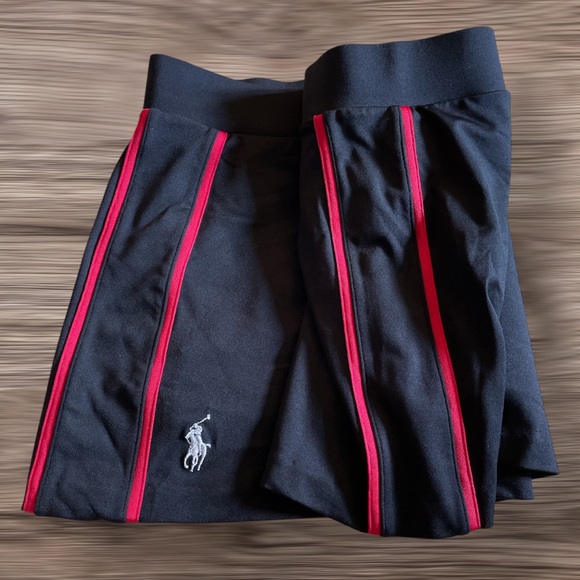 Ralph Lauren Tennis Pickle ball racket ball Golf Skort Skirt Black Red Trim Med - Picture 7 of 15